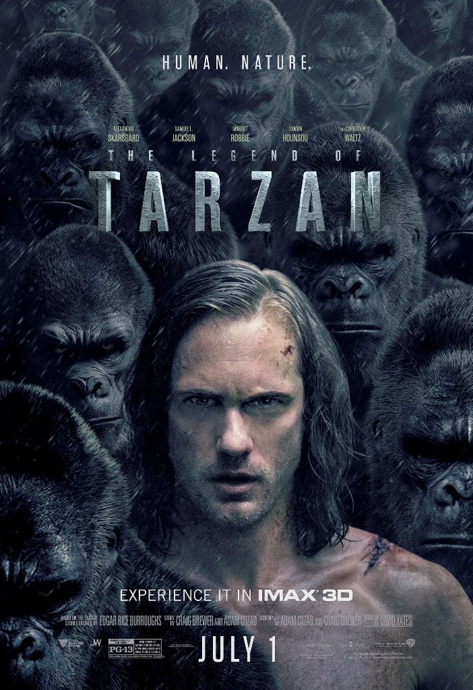 پوستر فیلم «افسانه تارزان»(the legend of tarzan) با بازی الکساندر اسکارشگرد